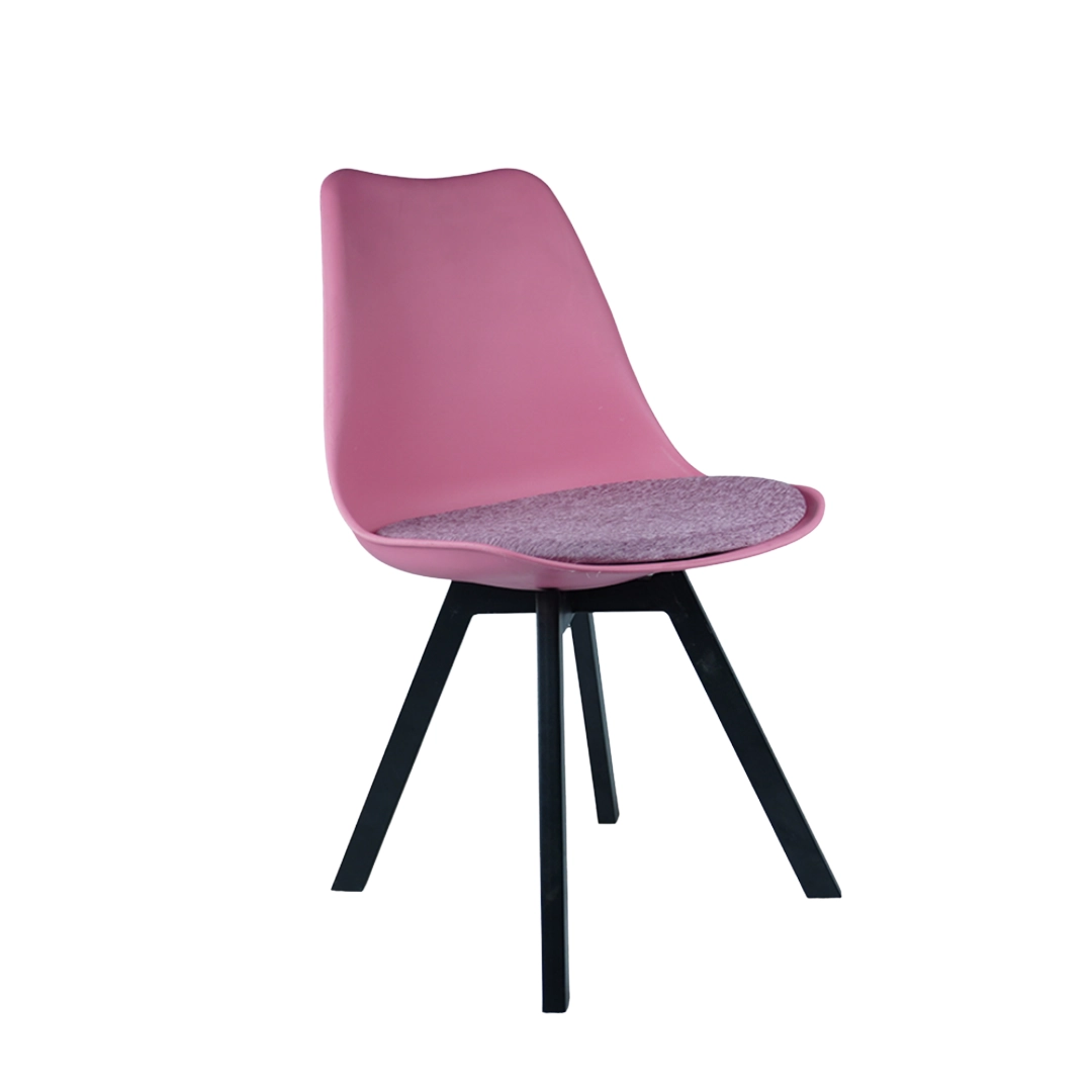 Heavy Duty Tulip Chair Black Stand - Pink
